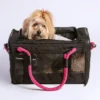 ROVERLUND Out-Of-Office Dog Carrier In Black With Magenta Straps (Direct-Ship)