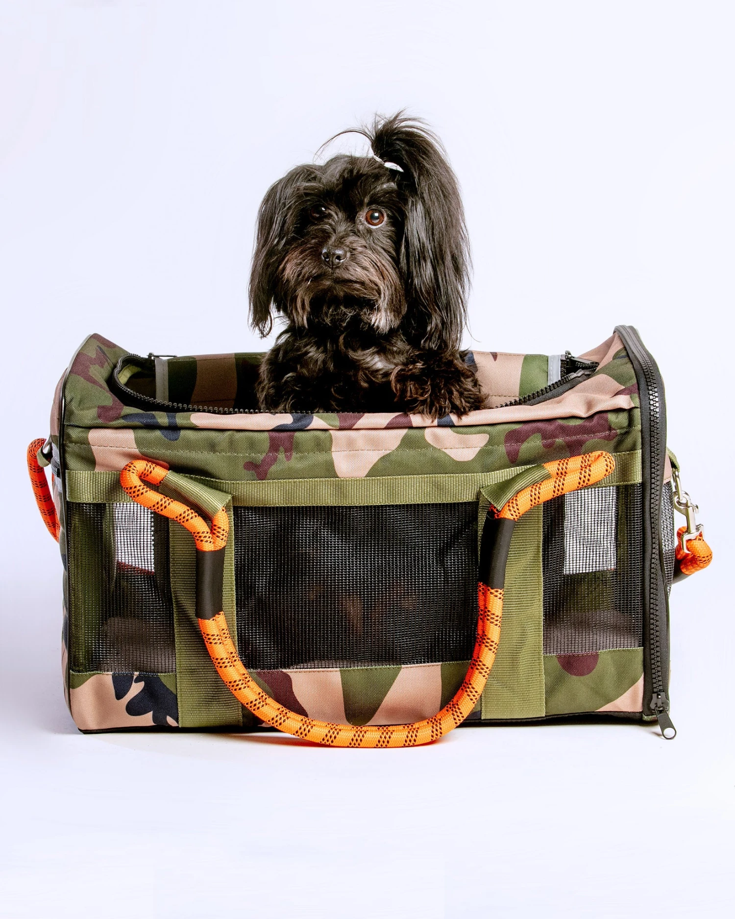 ROVERLUND Out-Of-Office Dog Carrier In Camo With Orange Straps 12 ROVERLUND Out-Of-Office Dog Carrier In Camo With Orange Straps - Image 12