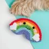 KNIT KNACKS Happy Rainbow Organic Knit Dog Toy