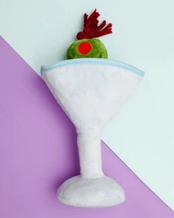 P.L.A.Y. Martini Squeaky Plush Dog Toy