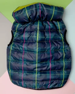 AIRYVEST For DOG & CO. Reversible AiryVest In Hunter Plaid + Neon Yellow (DOG & CO. Exclusive) -Pet Sale Shop Dog Co MG 3248