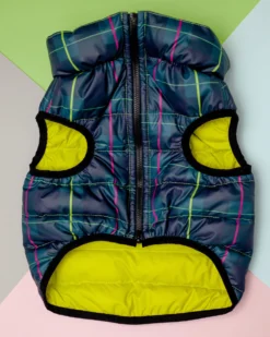 AIRYVEST For DOG & CO. Reversible AiryVest In Hunter Plaid + Neon Yellow (DOG & CO. Exclusive) -Pet Sale Shop Dog Co MG 3250