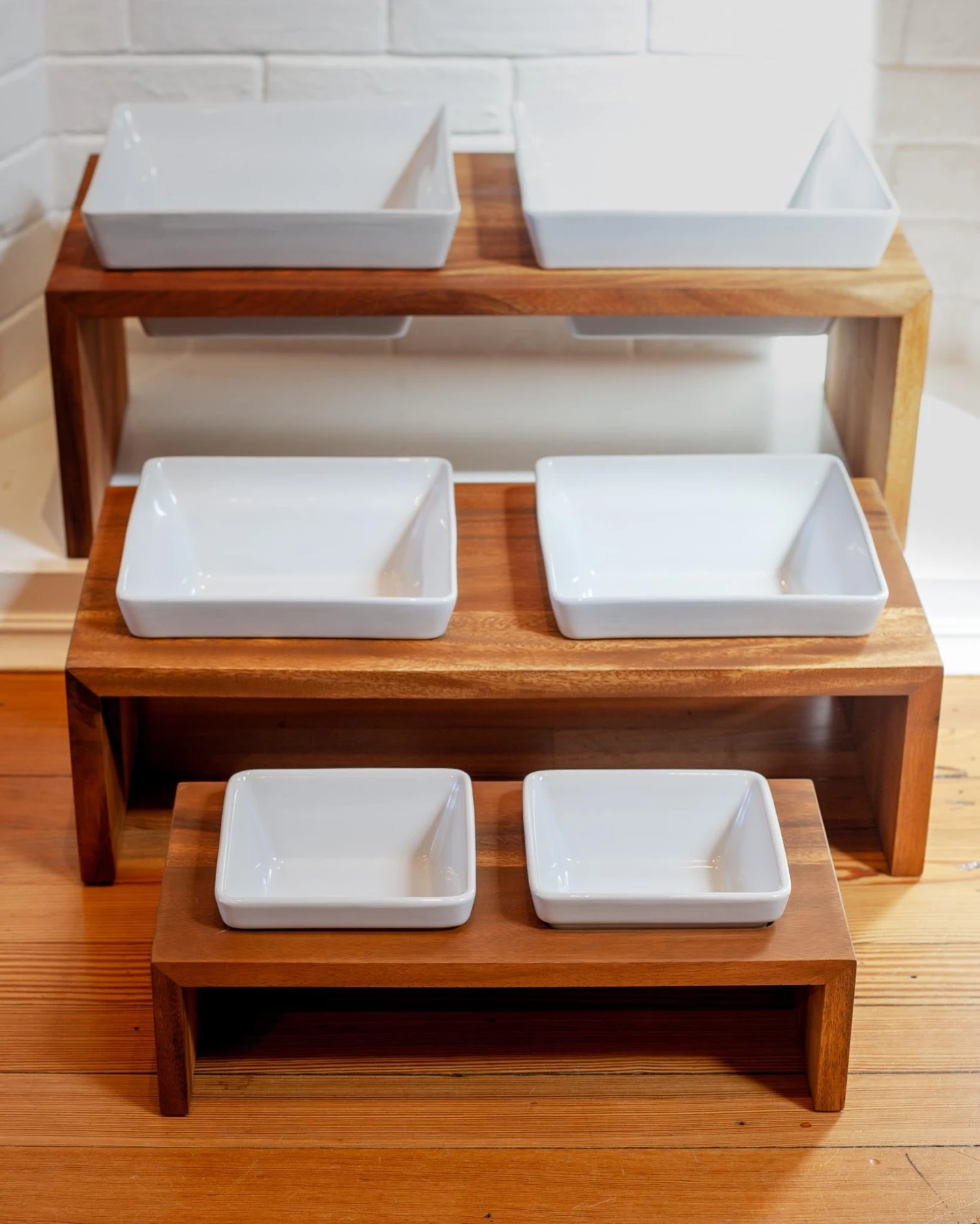 BOWSER'S PET PRODUCTS Artisan Double Wood Feeder In Bamboo (Drop-Ship) 2 BOWSER'S PET PRODUCTS Artisan Double Wood Feeder In Bamboo (Drop-Ship) - Image 2