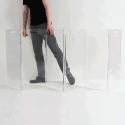 HIDDIN Clear Lucite Freestanding Zig-Zag Pet Gate (Made In The USA) (Direct-Ship) -Pet Sale Shop Hiddin8 024631dc 190b 4c44 94b0 eb519040b493