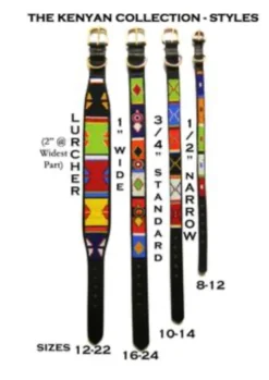 THE KENYAN COLLECTION Hippo Circus Beaded Leather Dog Collar (FINAL SALE) -Pet Sale Shop KCStyles