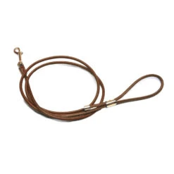 LA CINOPELCA Italian Rolled Leather Dog Collar In Brown -Pet Sale Shop LA CINOPELCA Leash brown