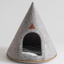NOOEE PET Bella Soft Grey Dog Cave (Small)