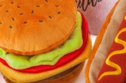 P.L.A.Y. American Classic Hamburger Plush Dog Toy -Pet Sale Shop P.L.A.Y. American Classic Hamburger Plush Toy