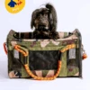 ROVERLUND Out-Of-Office Dog Carrier In Camo With Orange Straps