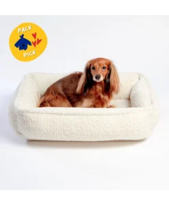 BOWSER'S PET PRODUCTS Urban Lounger In Ivory Sheepskin (Direct-Ship)