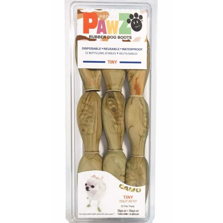 PAWZ Natural Rubber Dog Boots In Camo 2 PAWZ Natural Rubber Dog Boots In Camo - Image 2