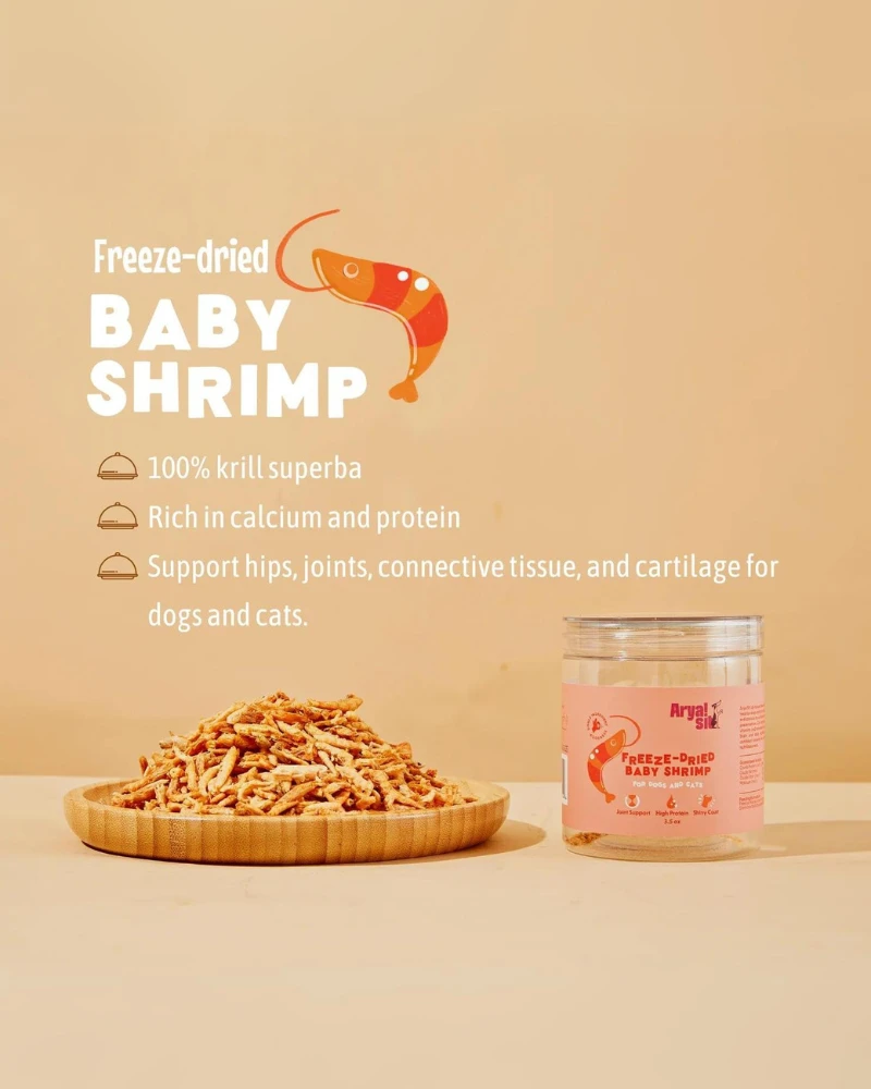 ARYA SIT Freeze-Dried Baby Shrimp Treat For Dogs & Cats 2 ARYA SIT Freeze-Dried Baby Shrimp Treat For Dogs & Cats - Image 2