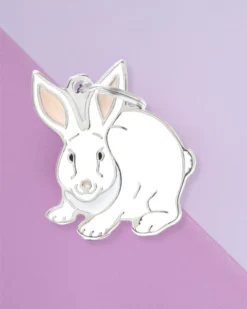 MY FAMILY White Rabbit Custom Pet ID Tag
