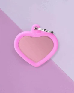 MY FAMILY Hushtag Pink Aluminum Heart Custom Pet ID Tag