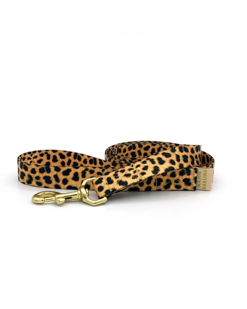 MAJOR DARLING Basic Nylon Dog Leash In Leopard (Made In The USA) 1 MAJOR DARLING Basic Nylon Dog Leash In Leopard (Made In The USA)