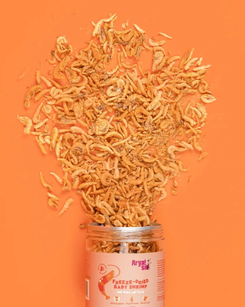 ARYA SIT Freeze-Dried Baby Shrimp Treat For Dogs & Cats 1 ARYA SIT Freeze-Dried Baby Shrimp Treat For Dogs & Cats