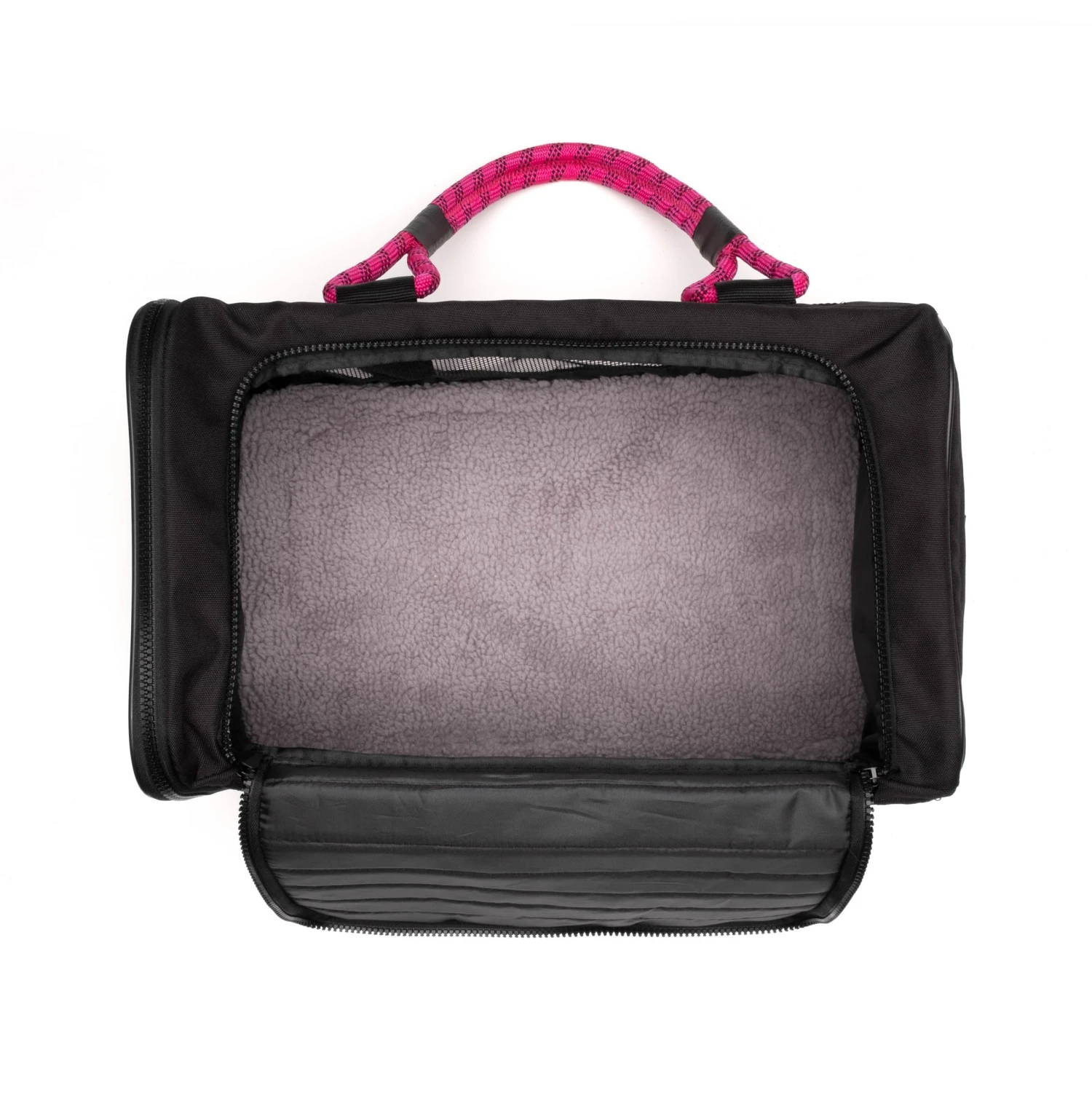 ROVERLUND Out-Of-Office Dog Carrier In Black With Magenta Straps (Direct-Ship) 5 ROVERLUND Out-Of-Office Dog Carrier In Black With Magenta Straps (Direct-Ship) - Image 5