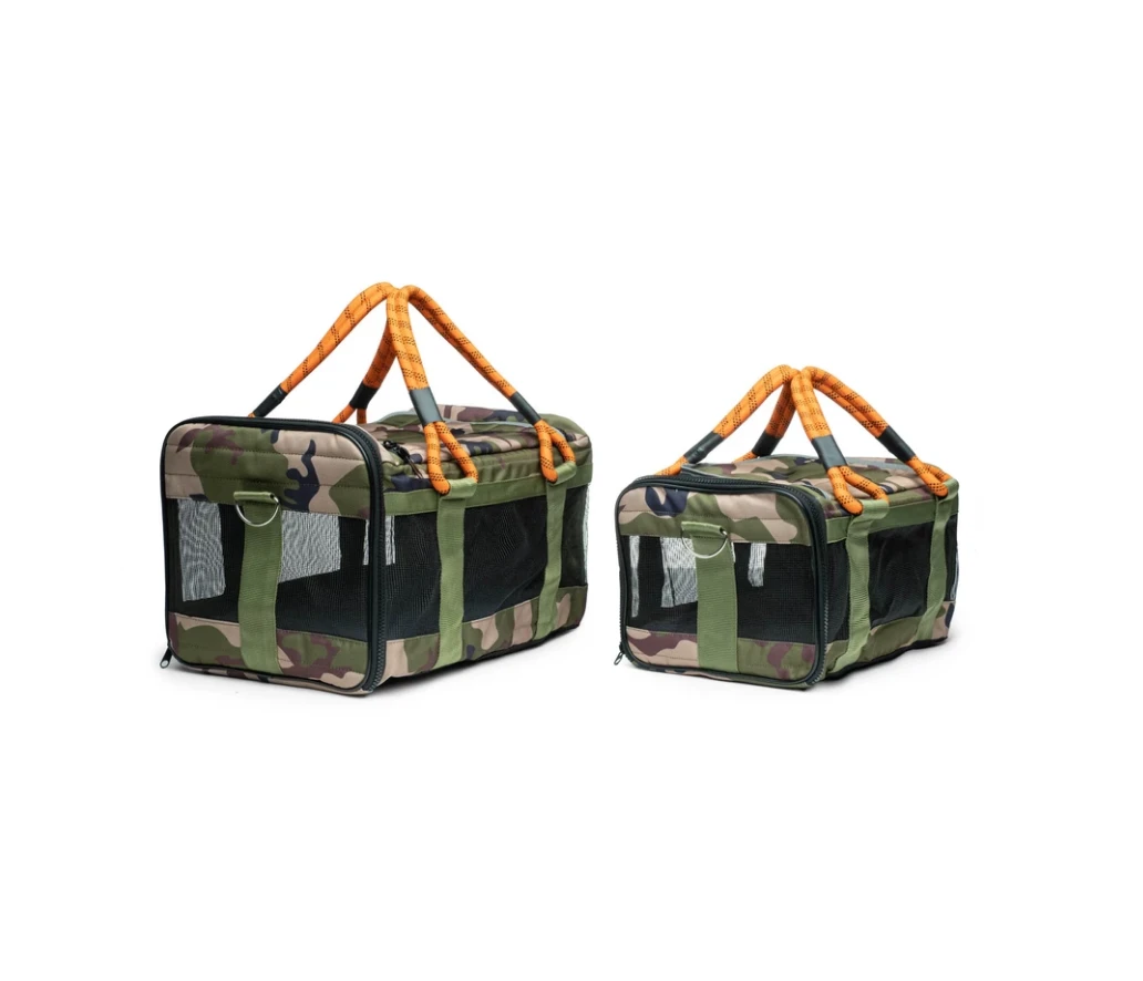 ROVERLUND Out-Of-Office Dog Carrier In Camo With Orange Straps 8 ROVERLUND Out-Of-Office Dog Carrier In Camo With Orange Straps - Image 8