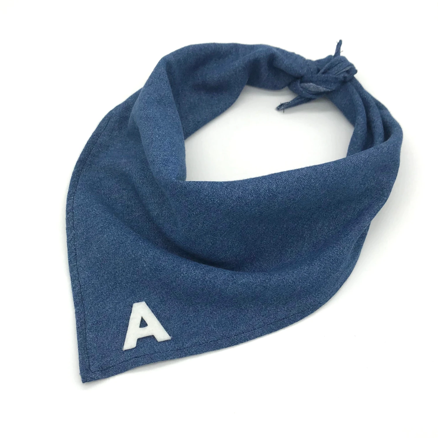 THRIFT DOG Custom Initial Bandana In Dark Denim (Drop-Ship) 6 THRIFT DOG Custom Initial Bandana In Dark Denim (Drop-Ship) - Image 6