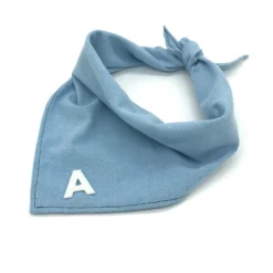 THRIFT DOG Custom Initial Pet Bandana In Light Denim (Drop-Ship) -Pet Sale Shop THRIFTDOG CustomLetterBandana6