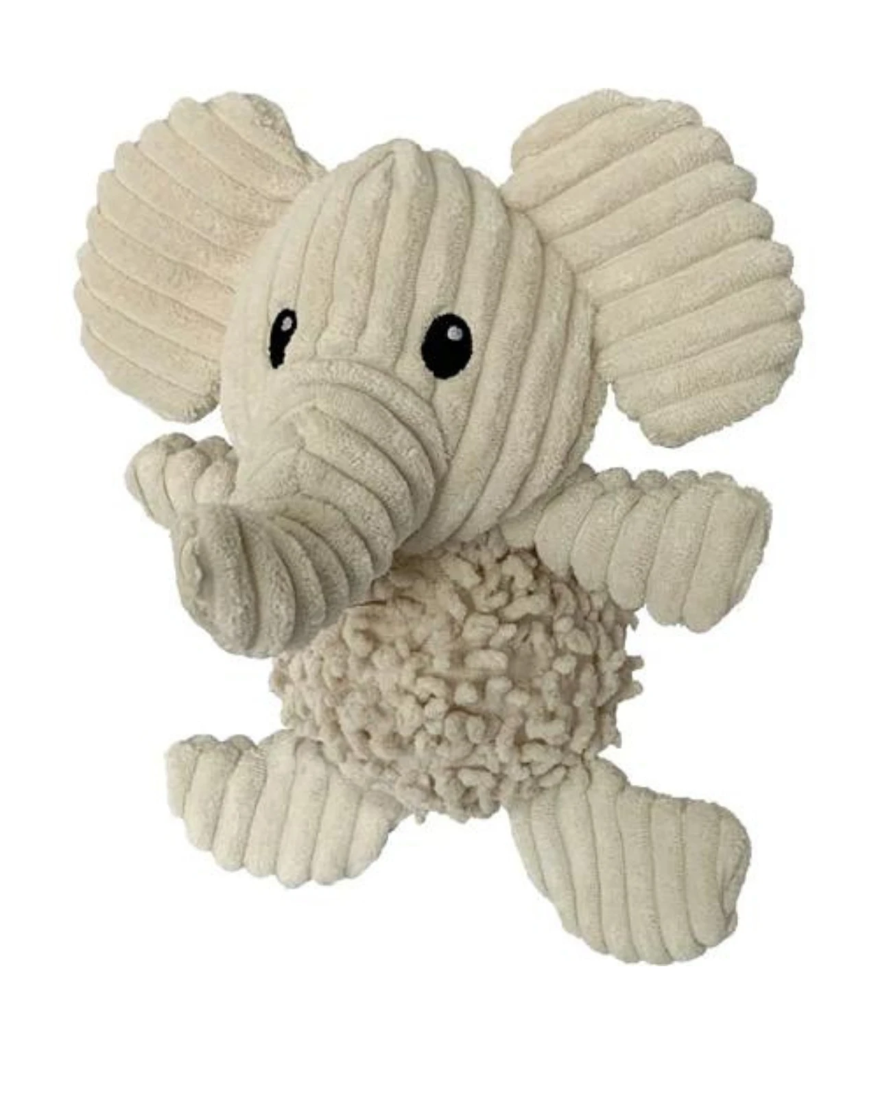 PET LOU Natural Elephant Squeaky Plush Dog Toy 2 PET LOU Natural Elephant Squeaky Plush Dog Toy - Image 2