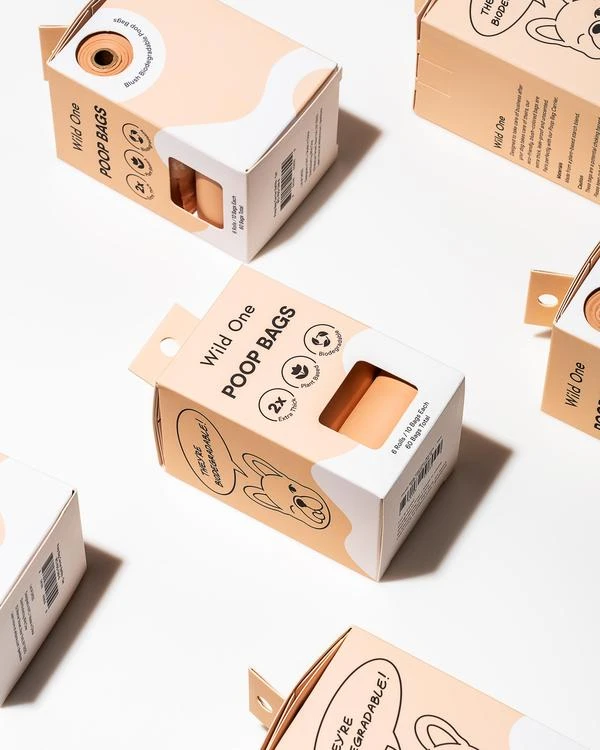 Wild One Eco-Friendly Dog Poop Bags In Tan - Image 5