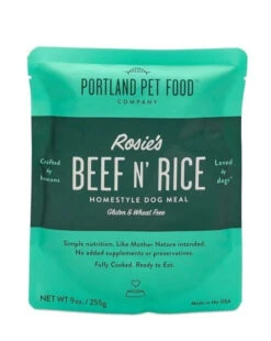 PORTLAND PET FOOD COMPANY Rosie's Beef N' Rice Meal Pouch For Dogs (Made In The USA) -Pet Sale Shop beef n rice portand pet food company