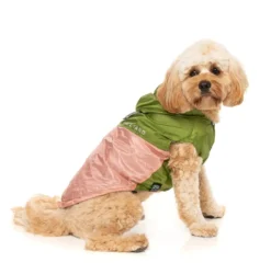 FUZZYARD Ormond Raincoat In Olive + Pink Or Purple + Mint -Pet Sale Shop fzaw5431 7 raincoat ormond olivepink dog07