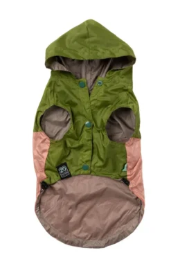 FUZZYARD Ormond Raincoat In Olive + Pink Or Purple + Mint -Pet Sale Shop fzaw5431 7 raincoat ormond olivepink underside